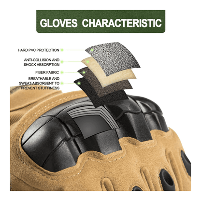 JupiterGear Tactical Military Airsoft Gloves for Outdoor Sports, Paintball, and Motorcycling with Touchscreen Fingertip Capability