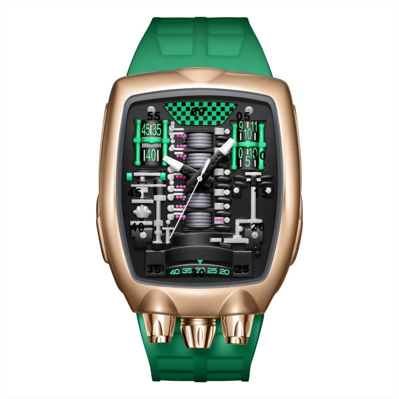 Engine Movement Mens Watch Brand Quartz Watch Fashionable And Distinctive