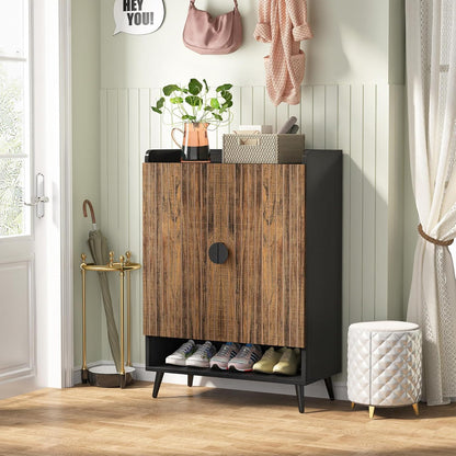 Shoe Cabinet With Doors, 7 Tier Storage Organizer