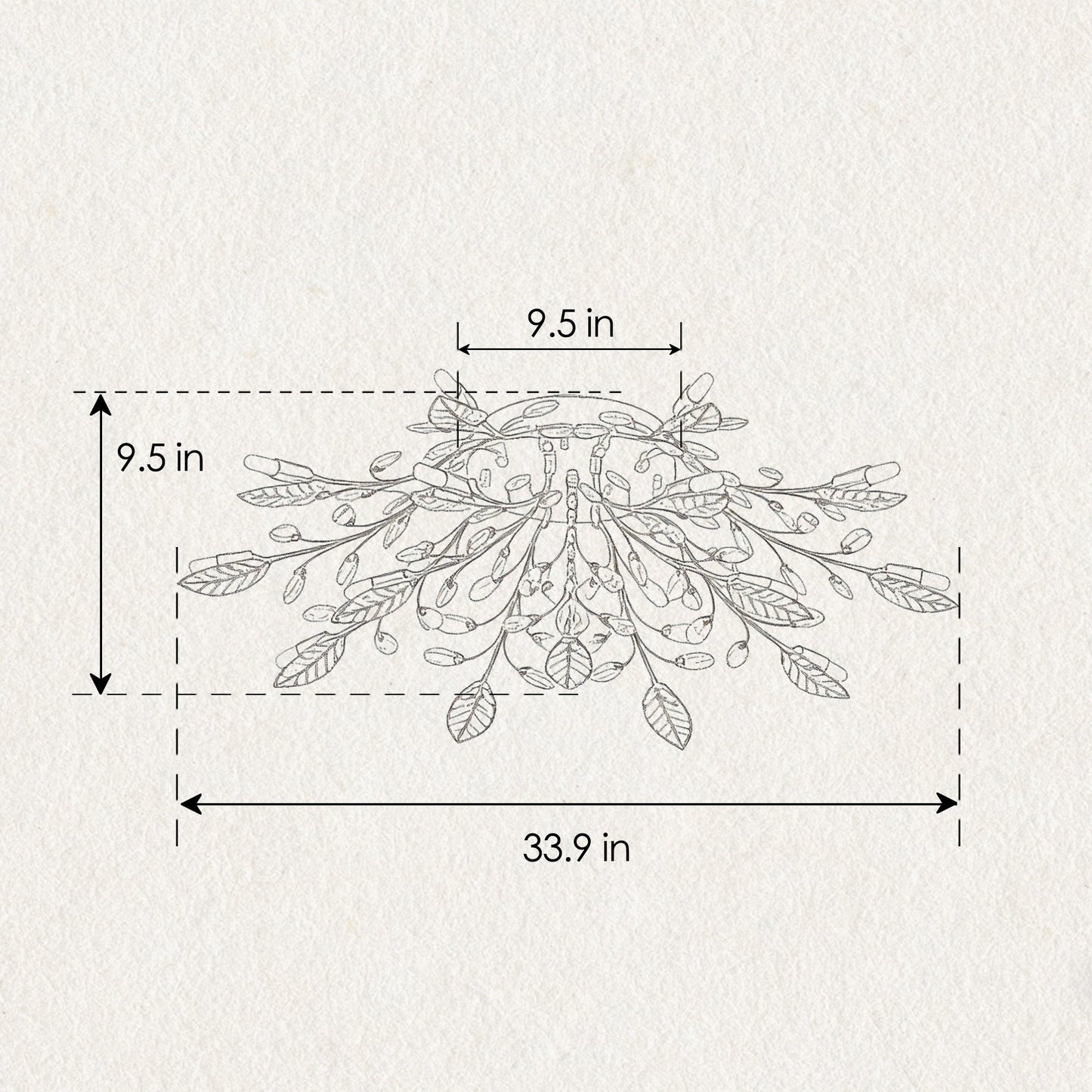 15-Light Chandelier Crystal Ceiling Lamp