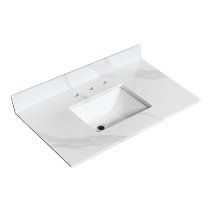37-Inch Quartz Bathroom Vanity Top