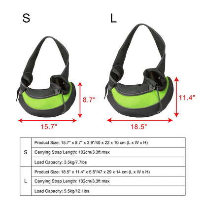 Pet Carrier for Dogs Cats Hand Free Sling Adjustable Padded Strap Tote Bag Breathable Shoulder Bag Carrying Small Dog Cat