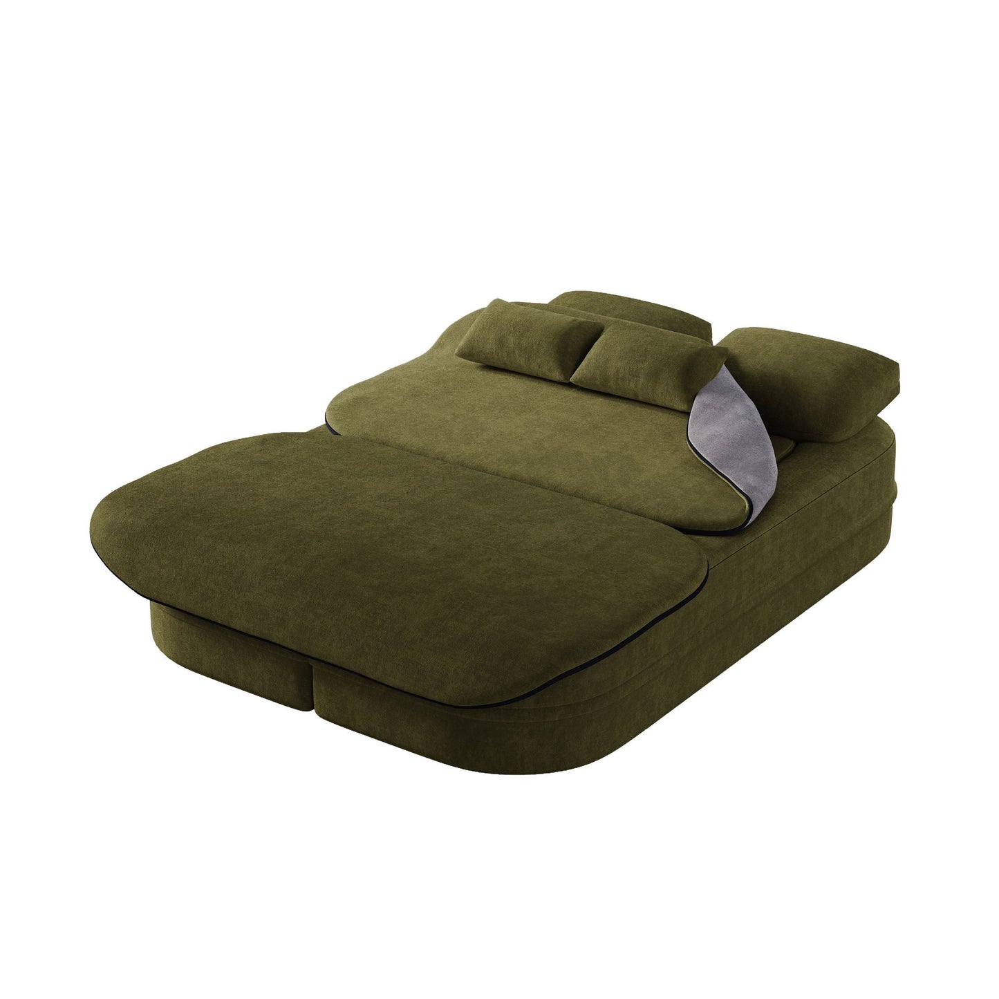2 In 1 Foldable Sofa Bed With Multi Functional Blanket, Floor Lounge Sofa