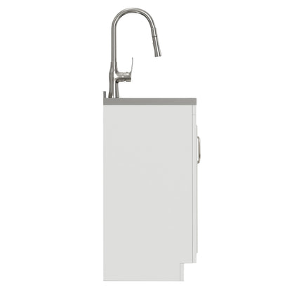 Darwin - Deluxe Laundry Cabinet With Pull-Out Faucet And Stainless Steel Sink