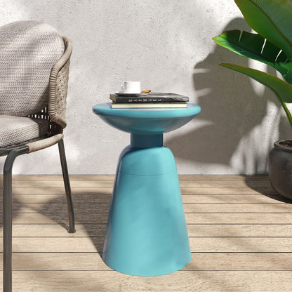 Outdoor Modern Metal End Large Table