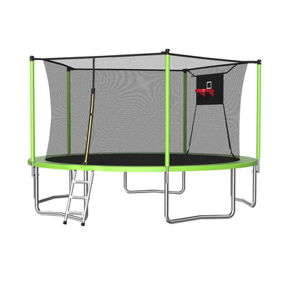 14FT Sports Fitness Trampoline with Enclosure Net