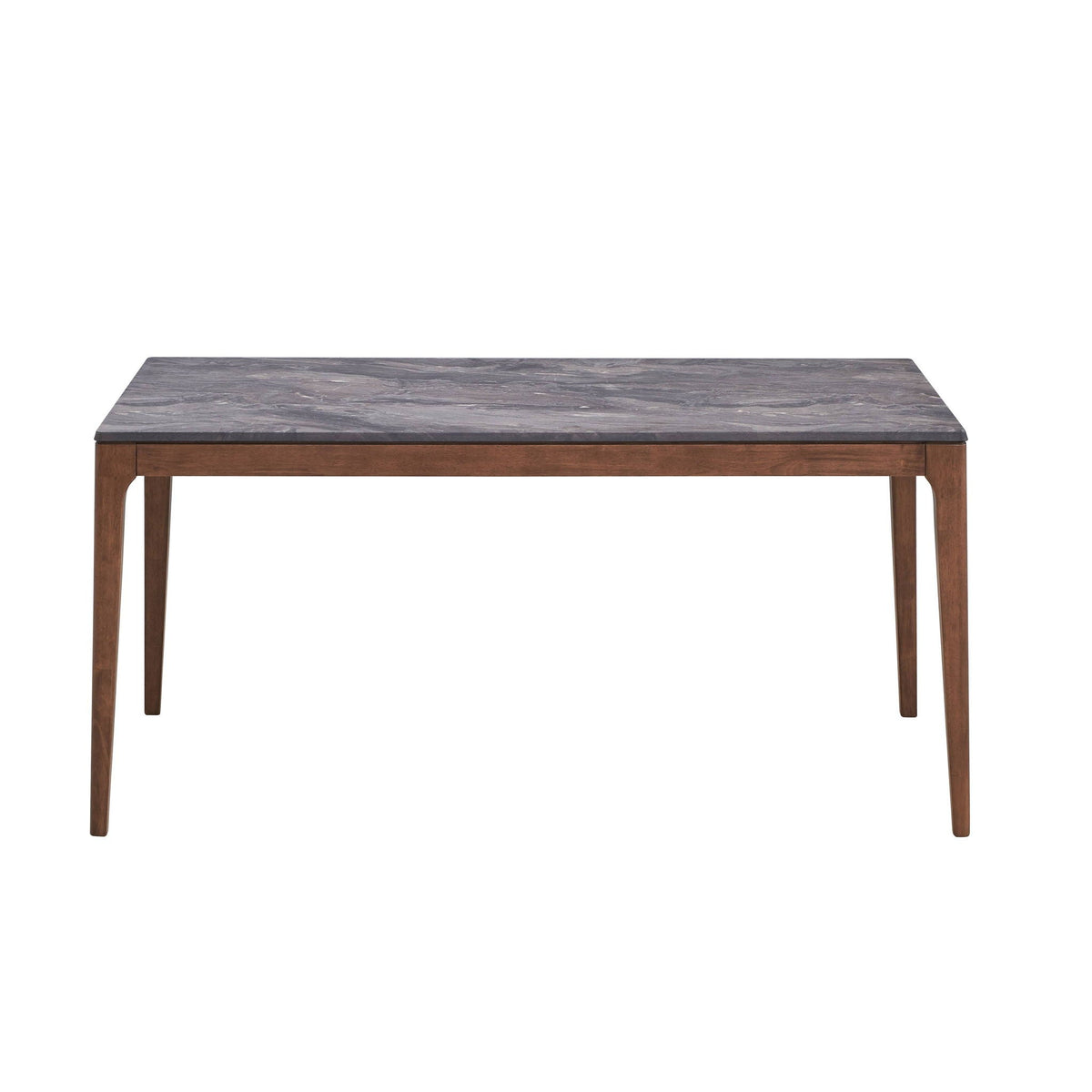 Bevis - Engineered Stone Top Dining Table - Walnut