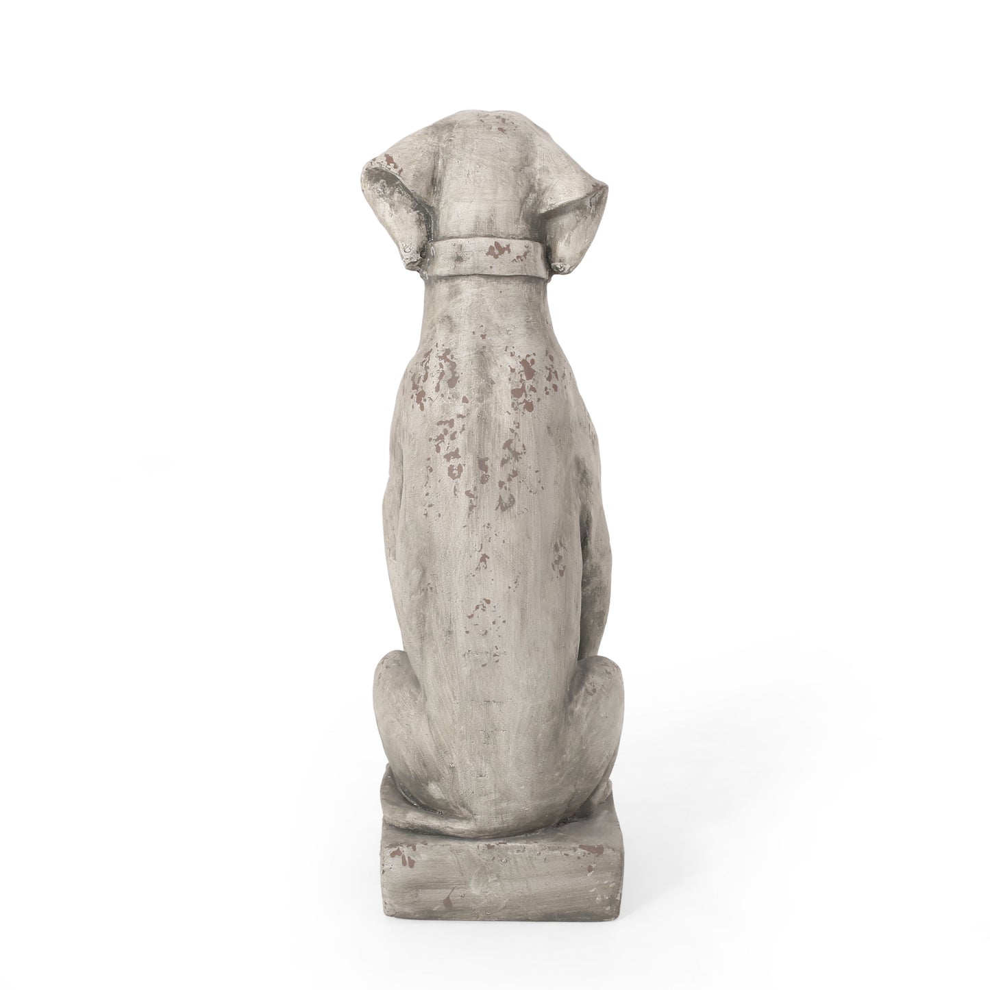 MGO Outdoor Dog Statue, Antique White