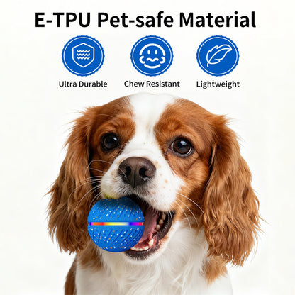 Interactive Dog Toys Ball, Smart Moving Bouncing Dog Ball With Colorful Lights, Automatic Moving, Bouncing And Rotating, E-TPU Material, Dogs Toy For Small Medium Dogs Keep Them Busy