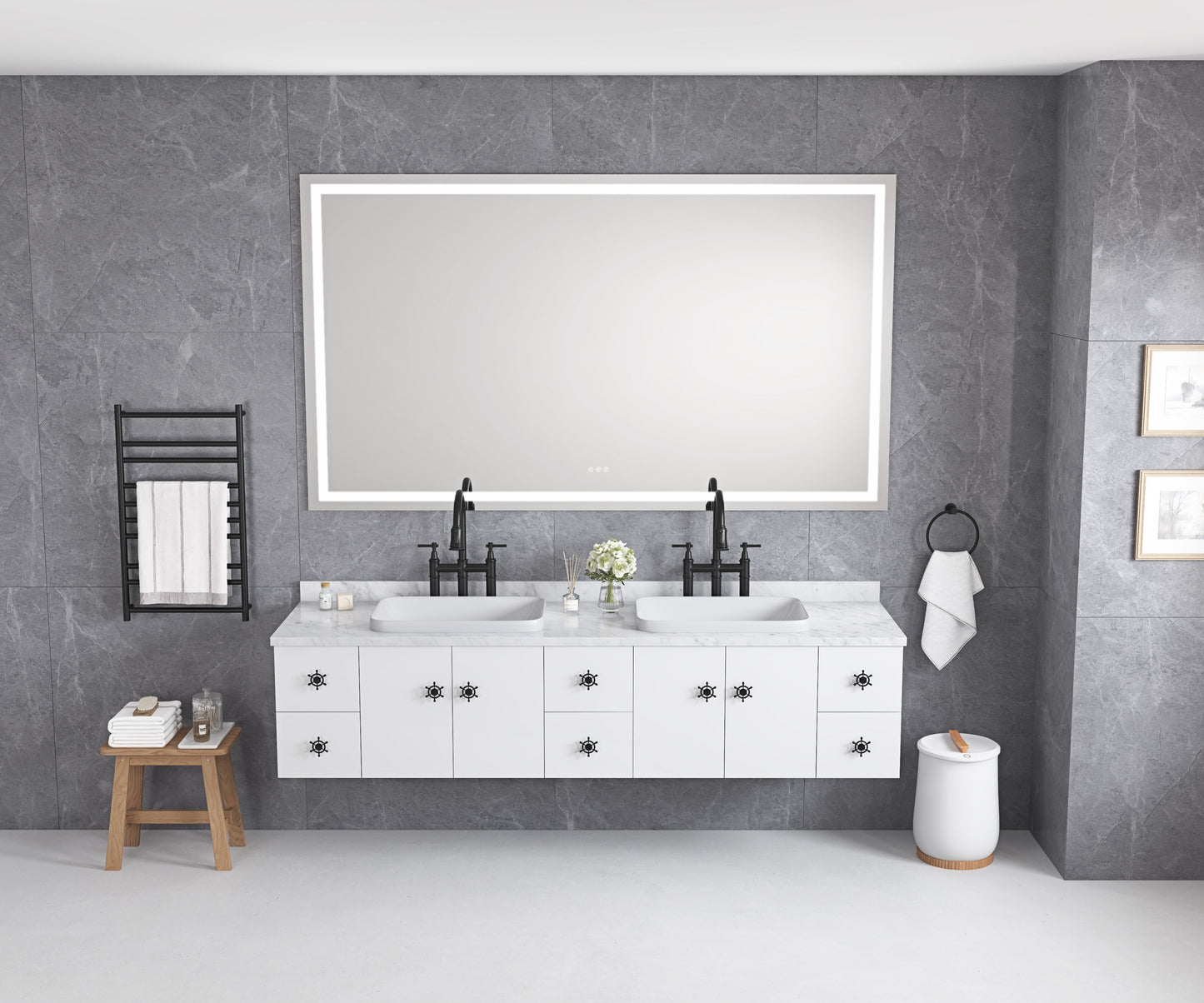 84 x 48 Inch LED Bathroom Mirror