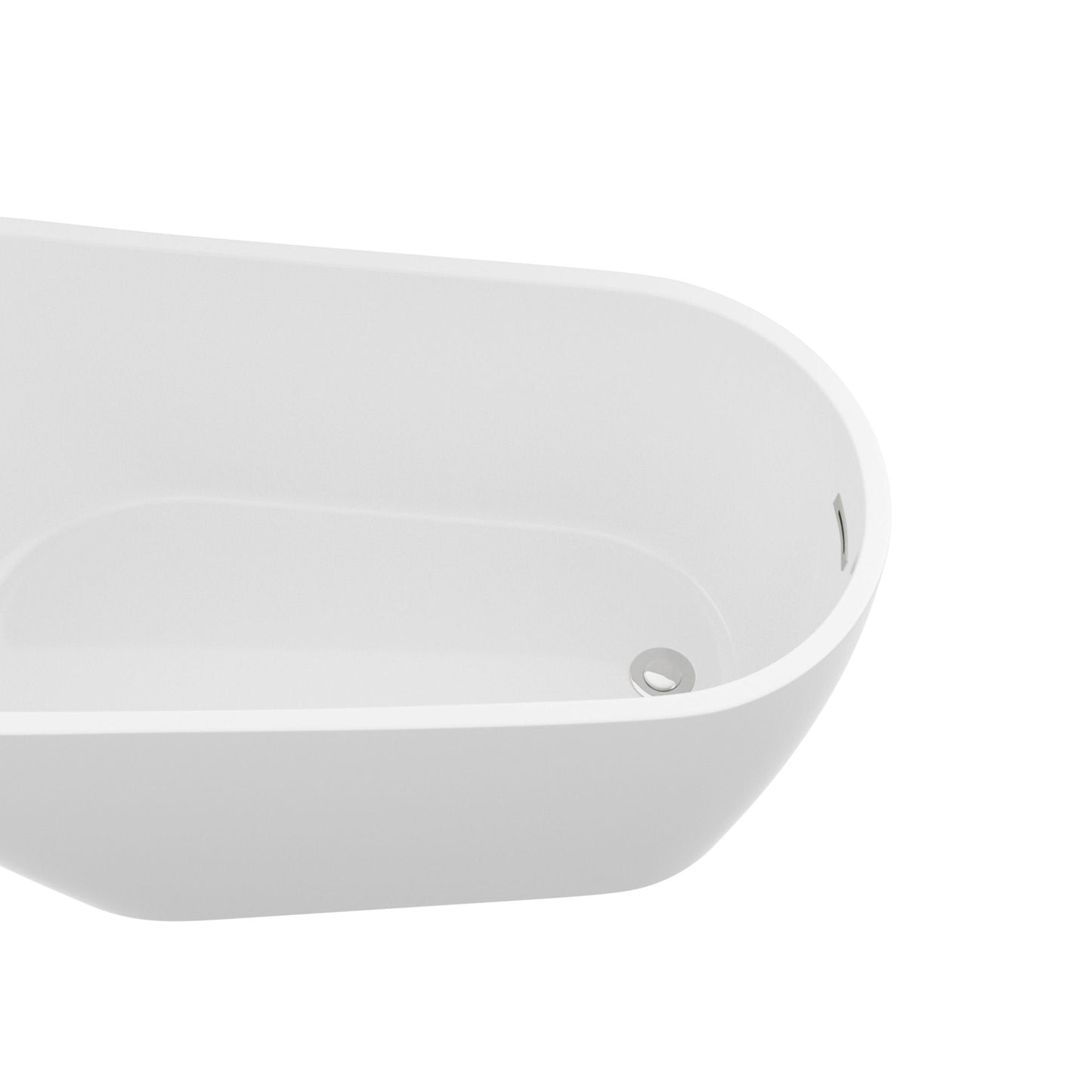 Contemporary Glossy Freestanding Bathtub With Overflow And Drain