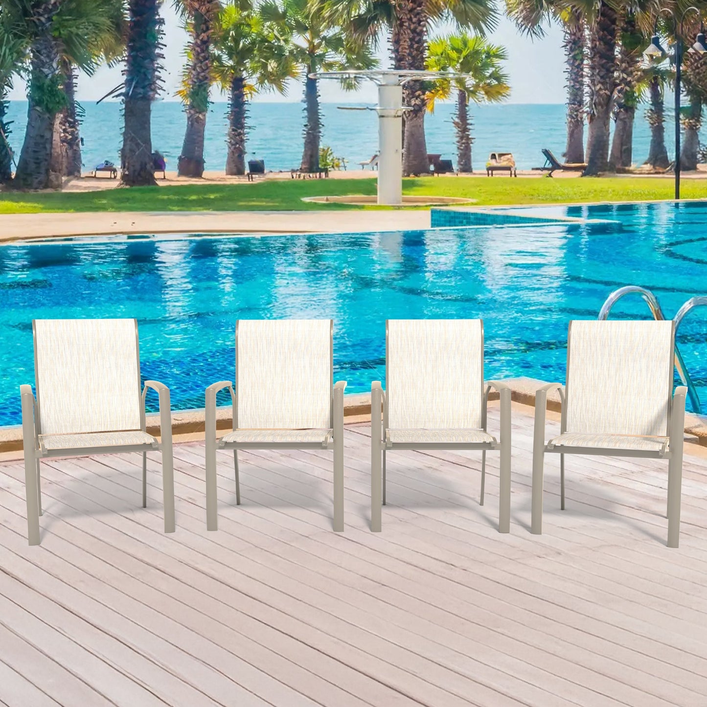 VRSHWO Garden Patio Chairs Set of 2