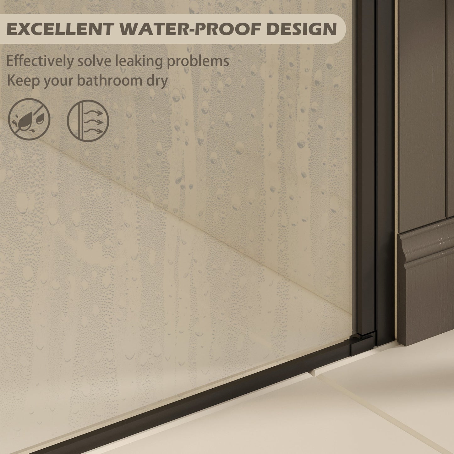 27-28" W × 72" H Frameless Pivot Shower Door