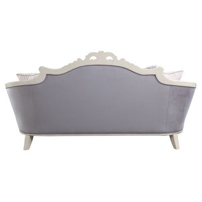 Galelvith - Sofa With 6 Pillows - Gray Fabric