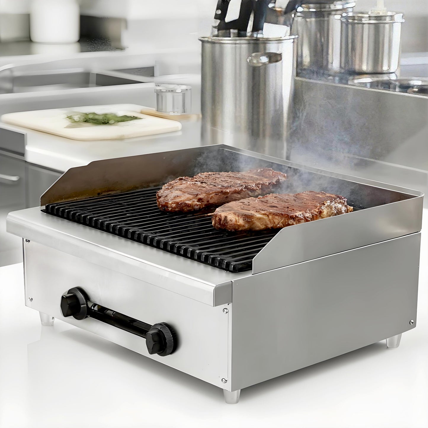 24 Inch Commercial Gas Lava Rock Charbroiler