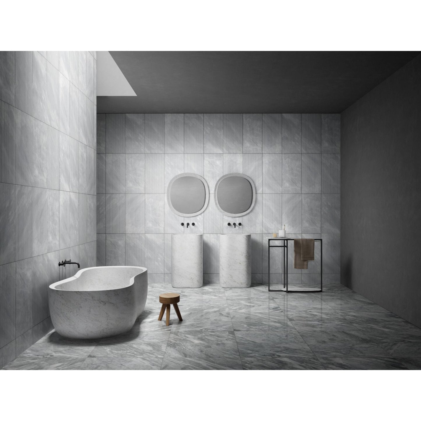 Textured Finished, 3D Tiles For Wall Decoration (Set of 4)