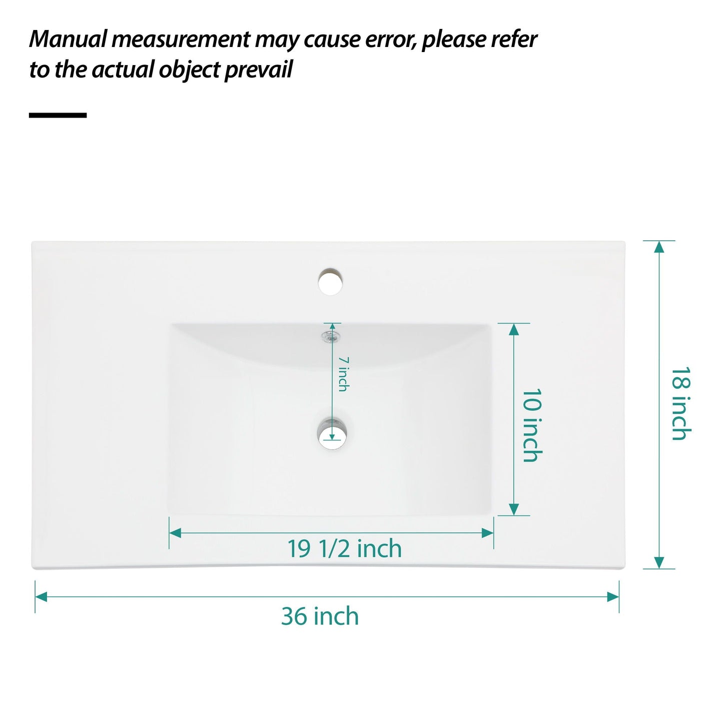 Premium Rectangular Vanity Top With Single Faucet Hole And Overflow