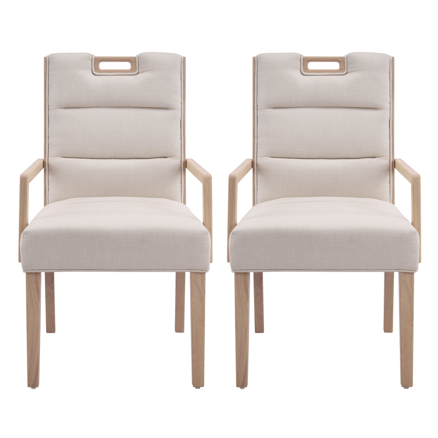 Upholstered Dining Chairs with Armrests