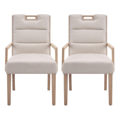 Upholstered Dining Chairs with Armrests
