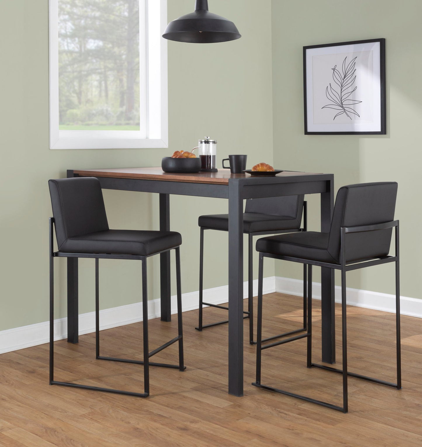 Fuji - Contemporary High Back Barstool Elegant Design