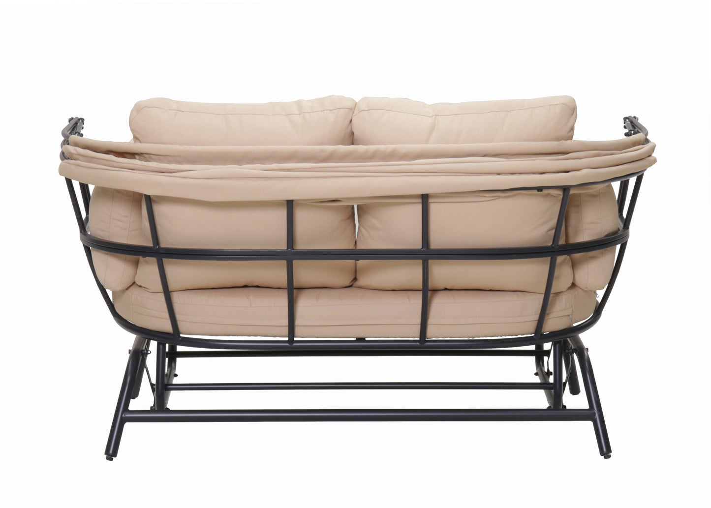 2-Person Outdoor Swing Chair with Adjustable Canopy