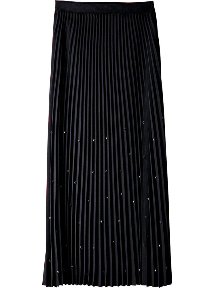Heavy Industry Pleated Skirt Large Swing Umbrella Skirt Mid-length