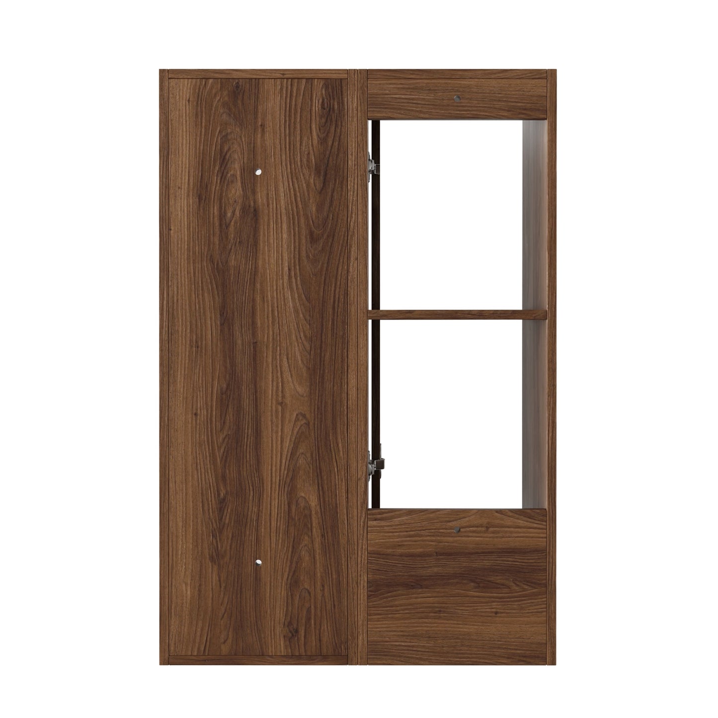24 Inch Wall-Mounted Side Cabinet and Storage Shelves Combination
