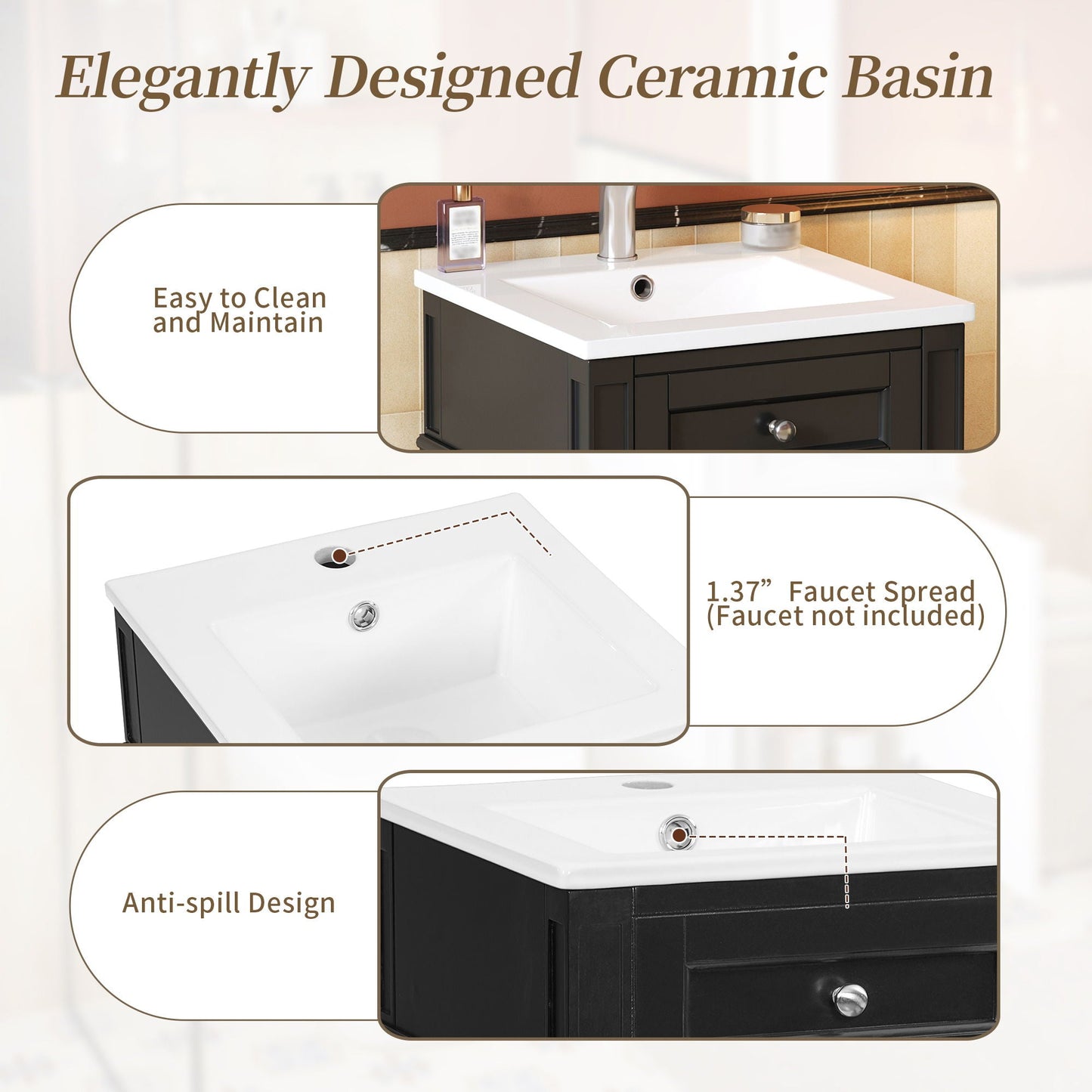 French Style Bathroom Vanity With Sink