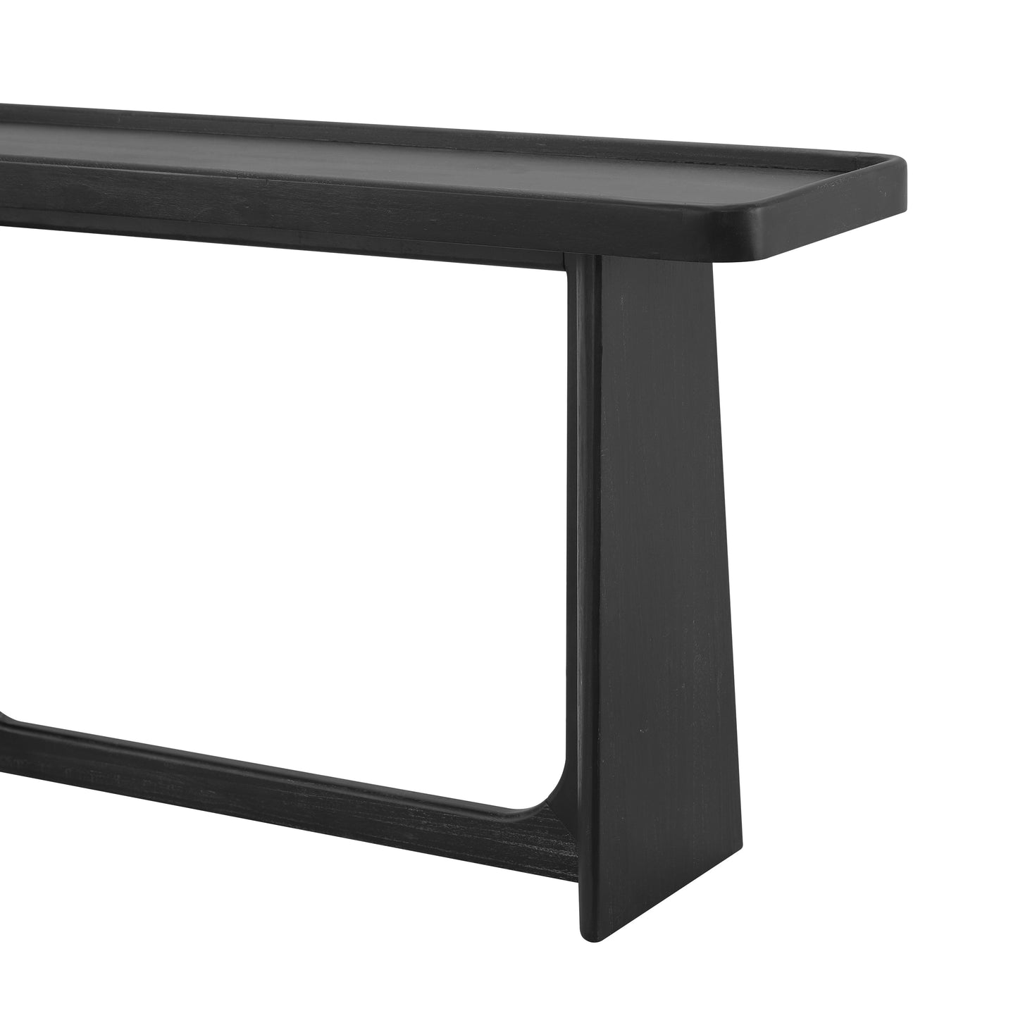 Farmhouse Console Table with Tray Top Design, Solid Wood Frame
