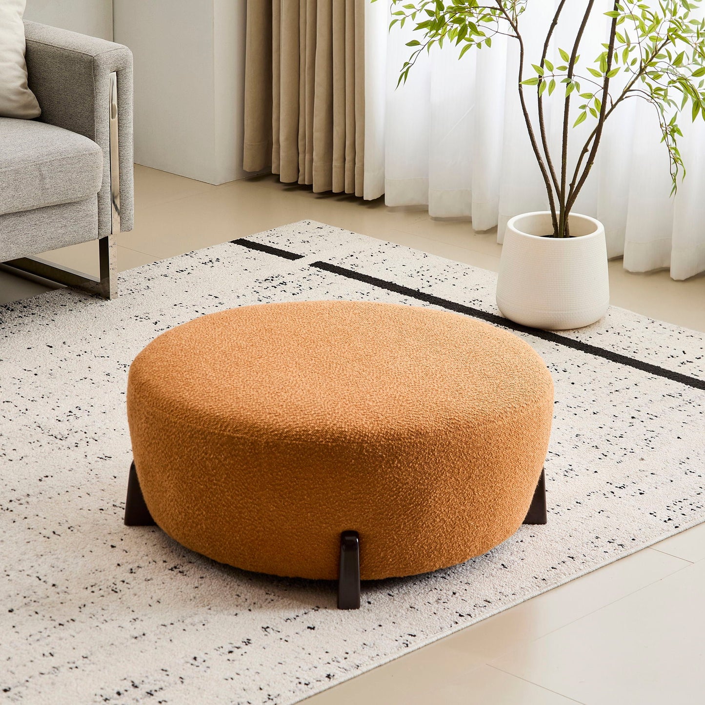 Modish Round Ottoman