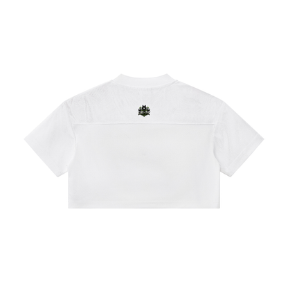Loki & Ivy Women’s Cropped Paneled V-Neck Jersey
