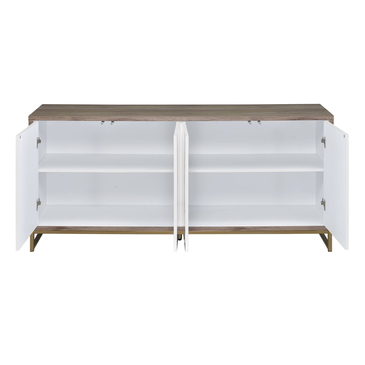 Paavan Console Cabinet - White / Champagne