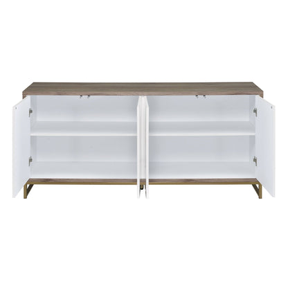 Paavan Console Cabinet - White / Champagne