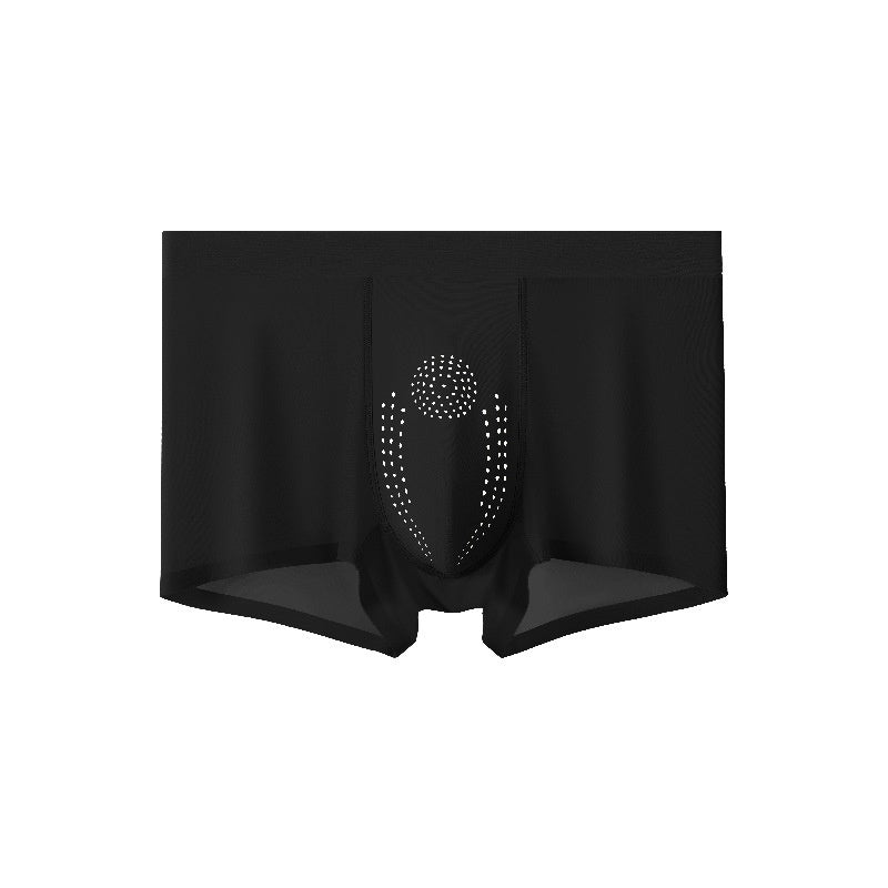 Mugwort-scented Cool-feel Seamless Mens Underwear With Perforated Breathability