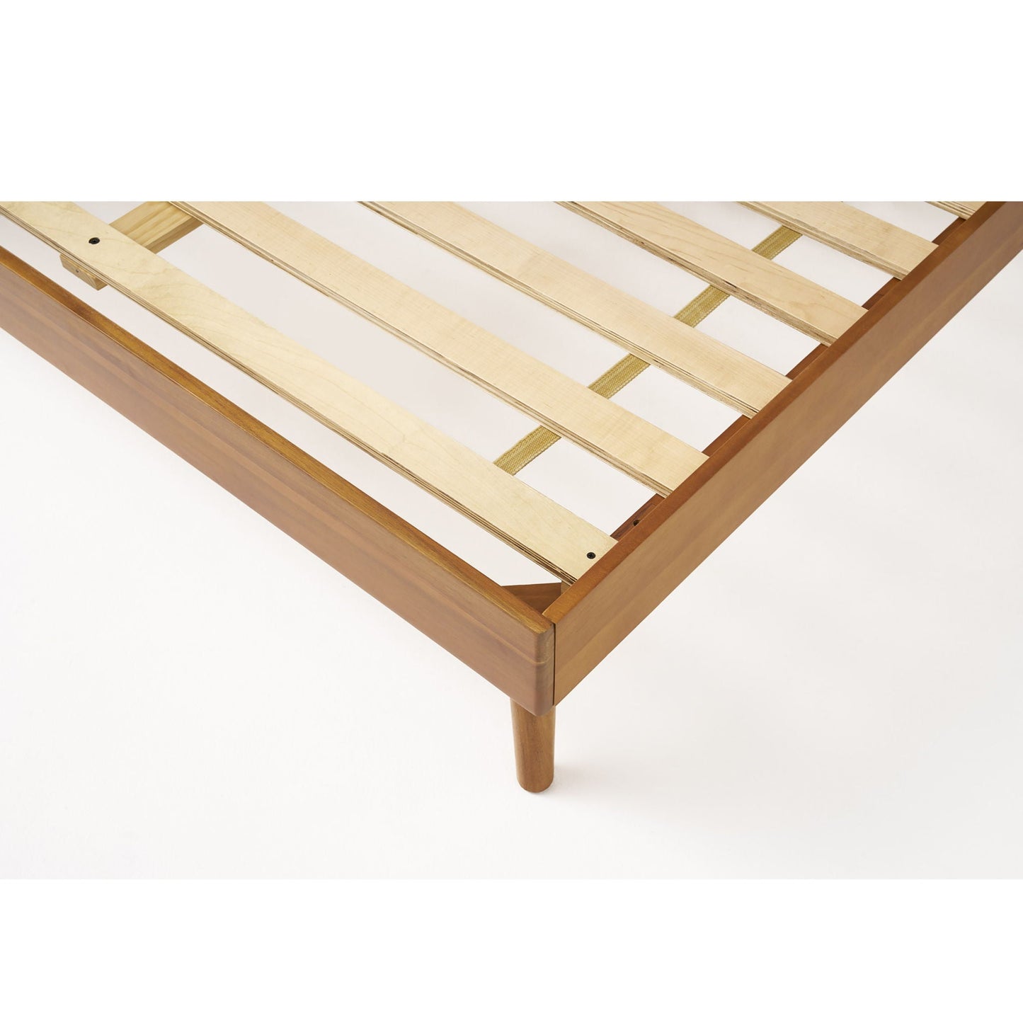 Okioki Mid-Century Wood Bed