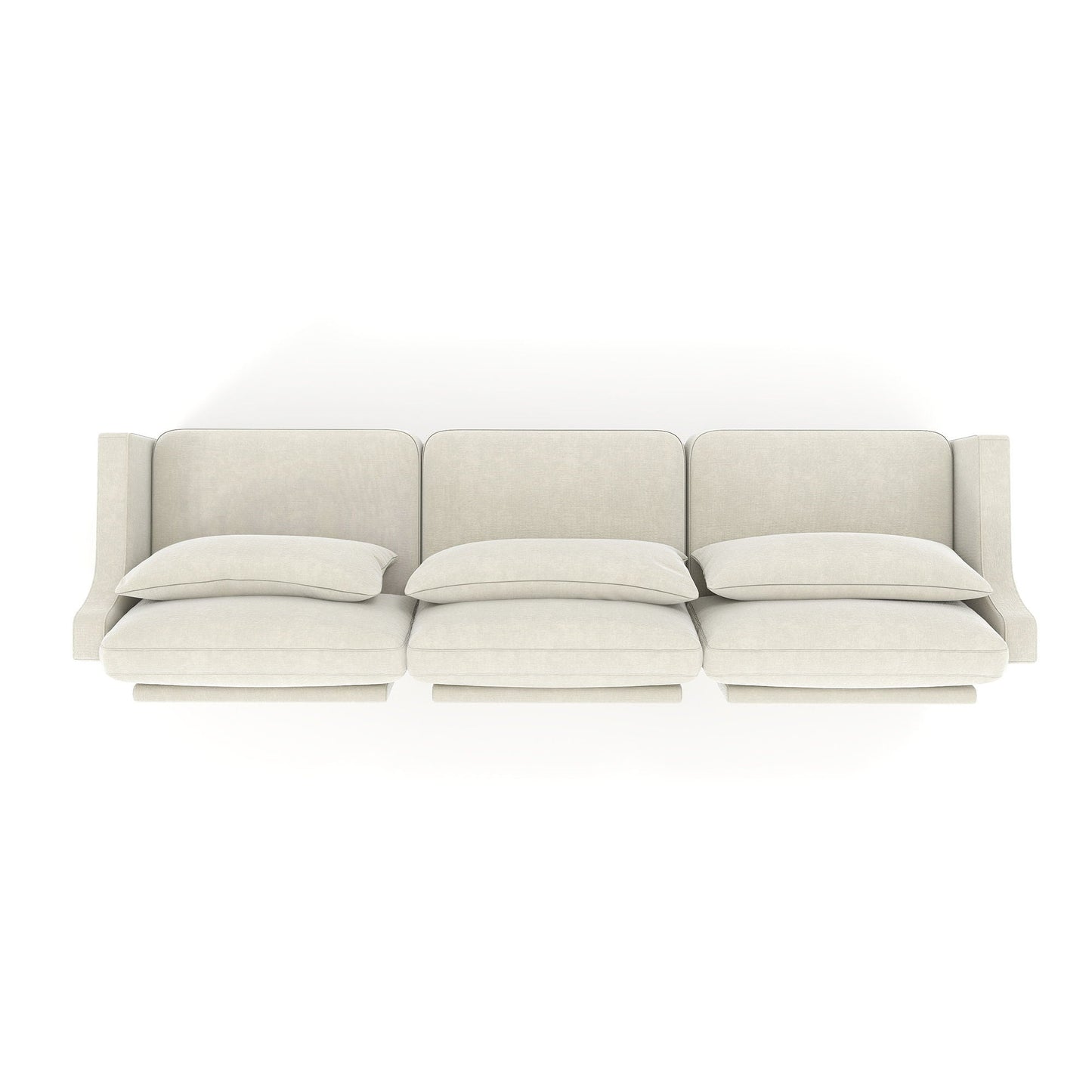 Elegant Sofa With Ergonomic Design And Lumbar Pillows