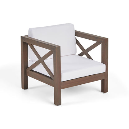 Brava Mid-Century Modern Club Chair with Water Resistant Cushions