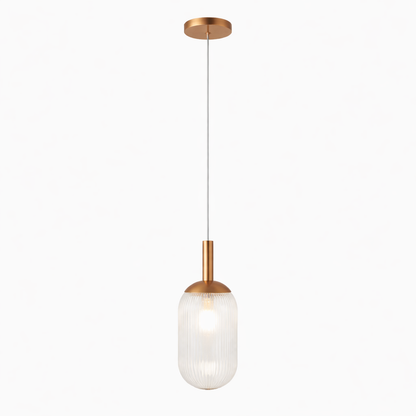 Modern Style Pendant Lamp - Bronze and Clear