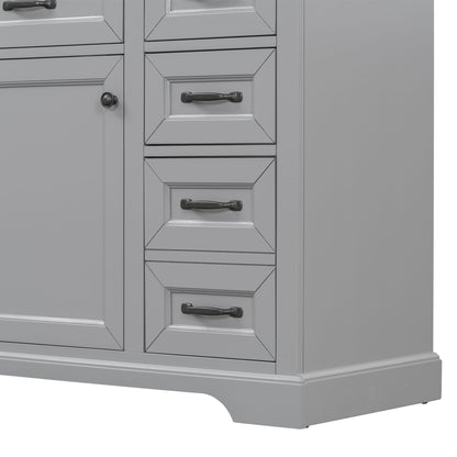 36" Bathroom Vanity With Sink, 2 Tip-Out Drawers, Soft Close Hinges