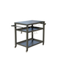 3-Shelf Outdoor Grill Table with Wheels