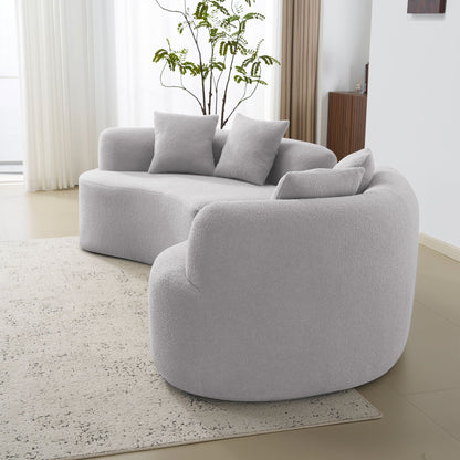 Curved 4 Seater Full Compression Sponge Sofa