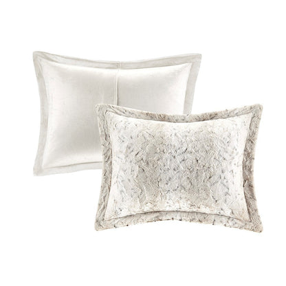King 4PC Faux Fur Comforter Set