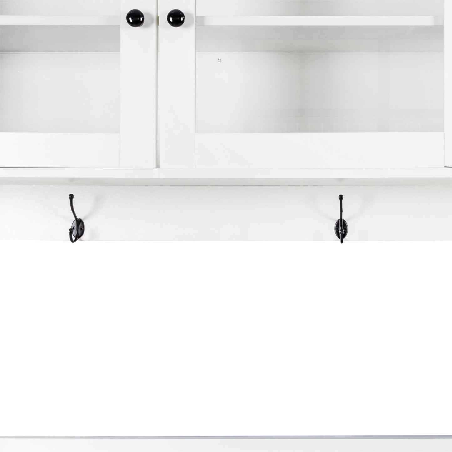 63" W Large Kitchen Hutch Cabinet, Freestanding Pantry Storage