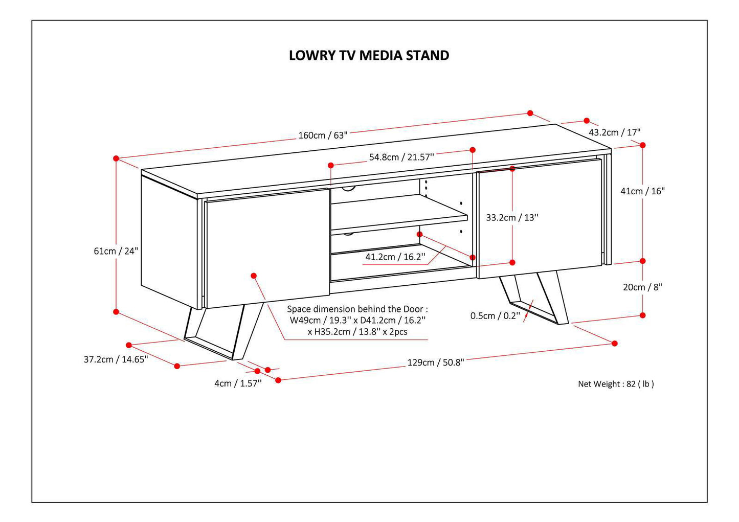 Lowry - Handcrafted, TV Media Stand