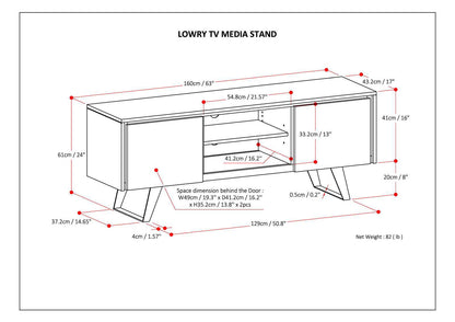 Lowry - TV Media Stand - Distressed Charcoal Brown