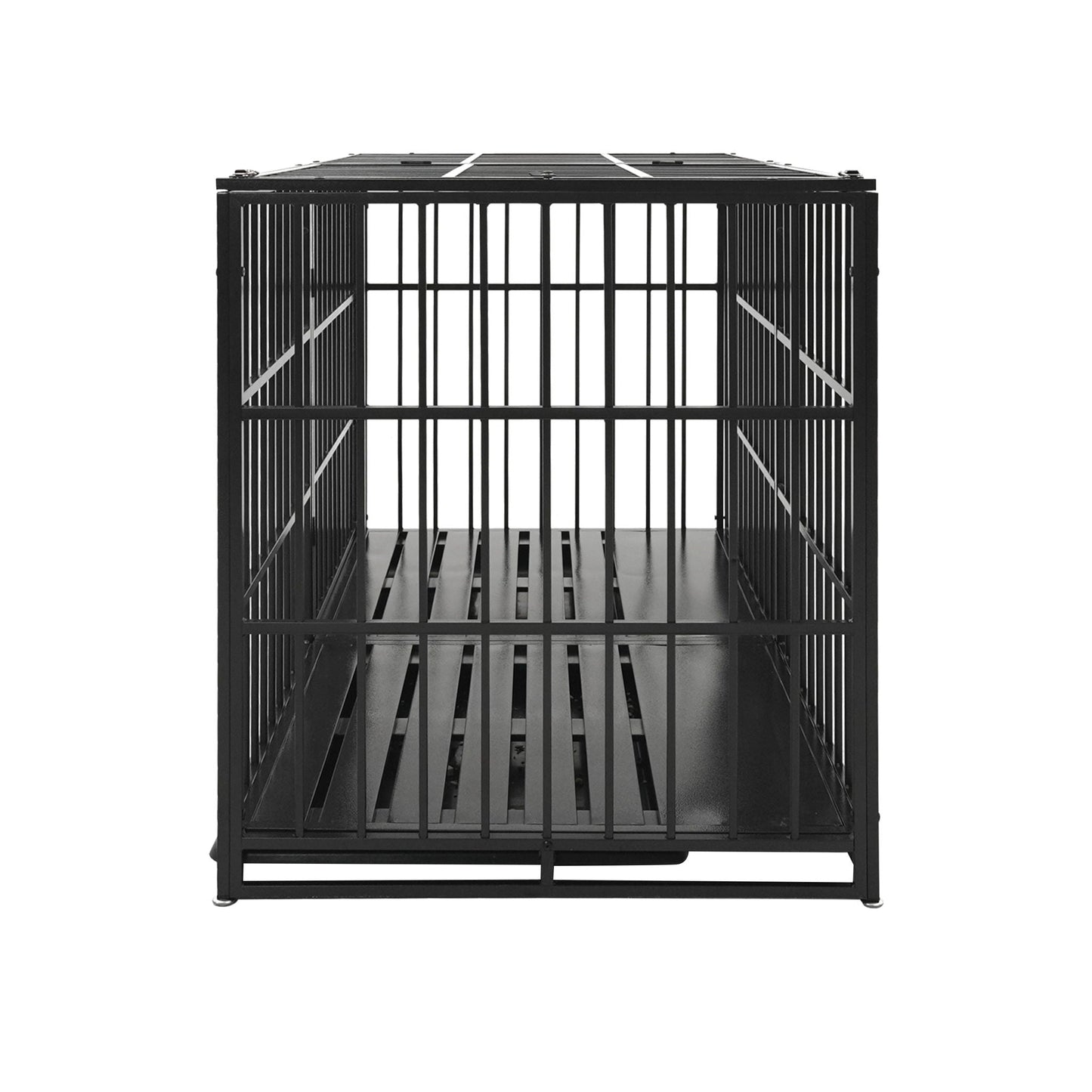 Extra Large Heavy Duty Dog Crate With Removable Pans For Dogs - Black