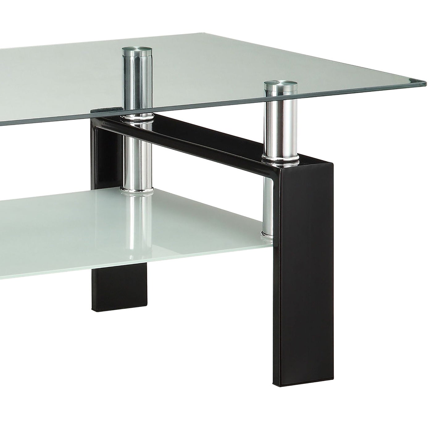 Moriah - 1 Shelf Rectangular Coffee Table - Black