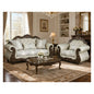 Pierce 2-Piece Traditional Living Room Set, Upholstered Loveseat and Accent Chair with Carved Wood Frame