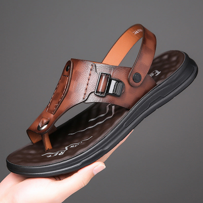 Flap-style Casual Slip-on Sandals For Wearing Outside