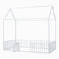 Metal House Bed With Fence And Door